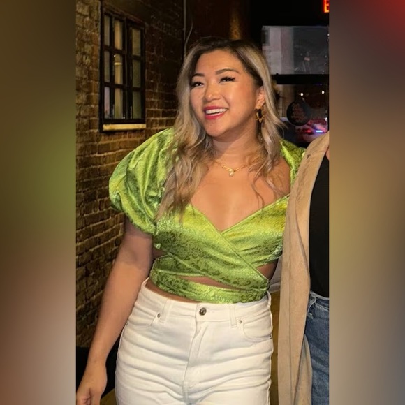 NWT Ronny Kobo Green Zano top $348 - SIZE SMALL (can fit medium!) - Picture 5 of 6